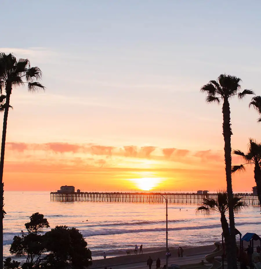 Sunset and pier